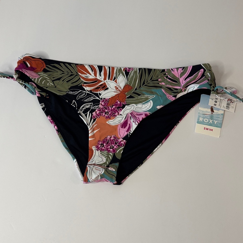 Roxy Tropical Floral Bikini Bottoms- size XL (14)